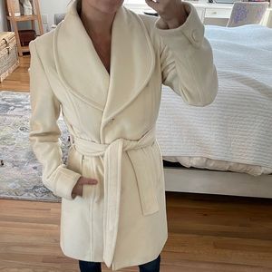 Kenneth Cole, cream pea coat